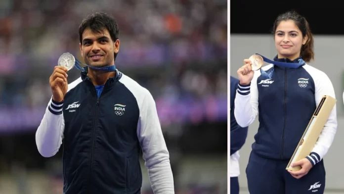 manu bhaker and neeraj chopra