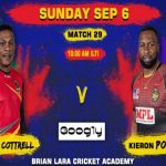 CPL 2020, 29th Match : SKP vs TKR live score & streaming