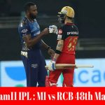 Dream11 IPL : MI vs RCB 48th match live streaming & score