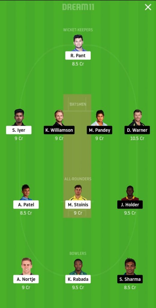 dc vs srh Q2 1