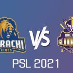 PSL 2021 : KRK vs QTG 1st match live score & streaming