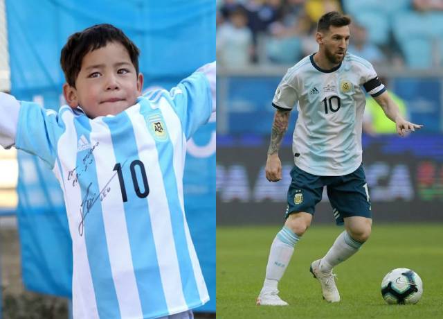 Mortaza was overwhelmed to meet Leo Messi
