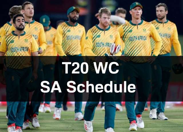 T20 World Cup: South Africa Schedule, Squad, Time & Date