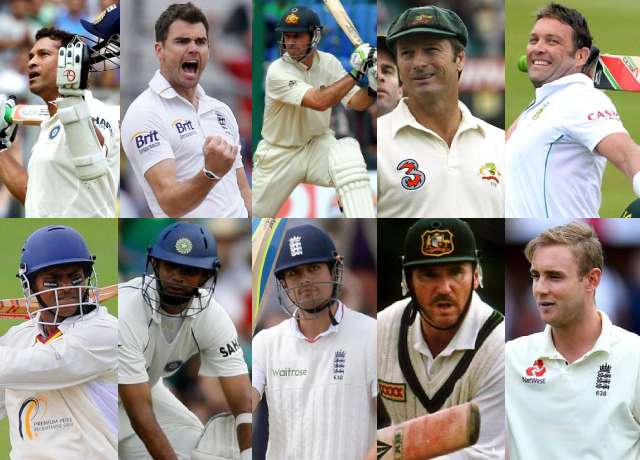 Top 10 most capped players in Test Cricket