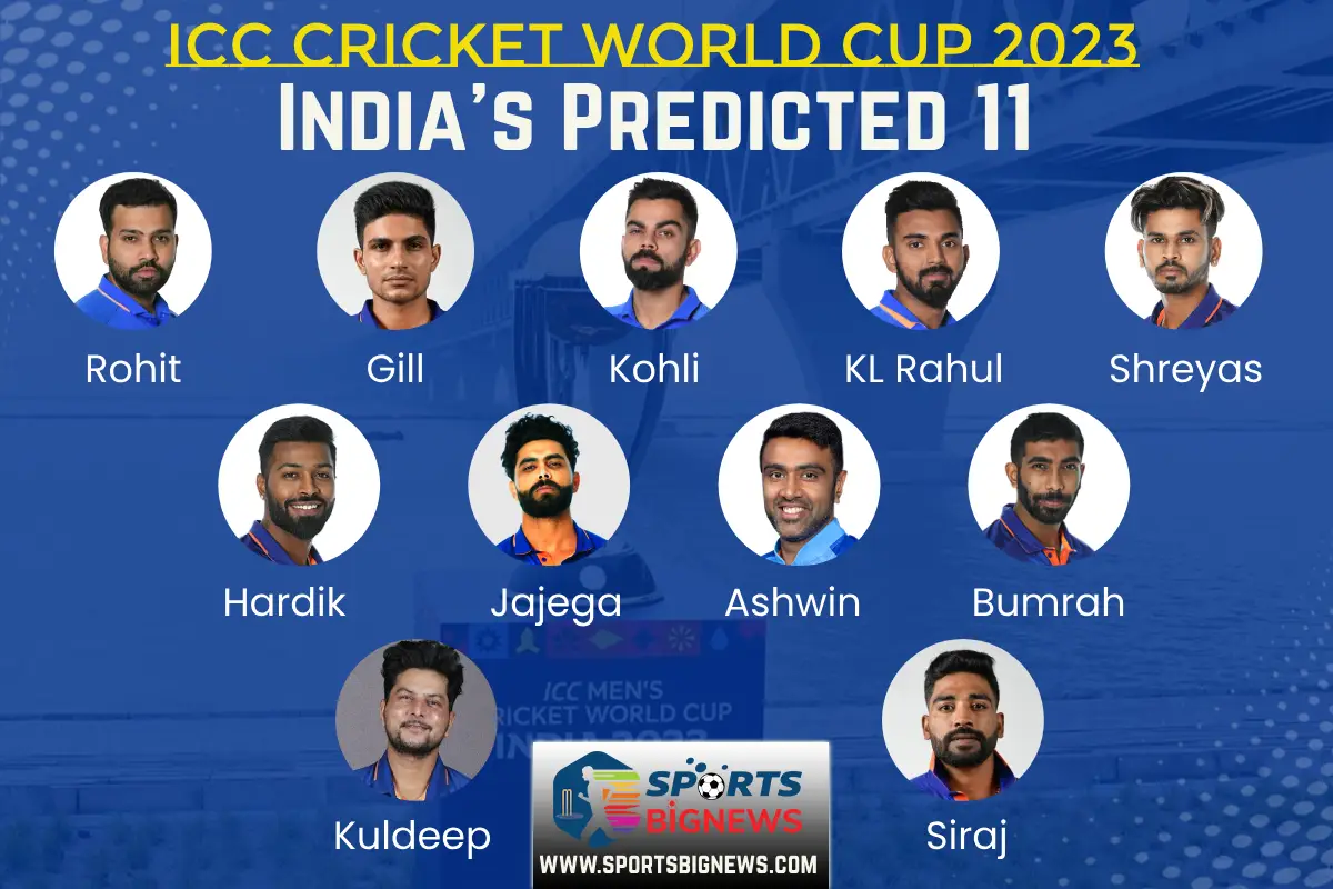 India Confirm-Best Playing 11 For Cricket World Cup 2023