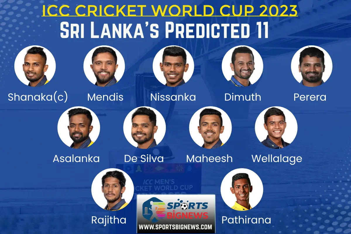 Sri Lanka Squad, Playing 11, Schedule for ICC Cricket World Cup 2023