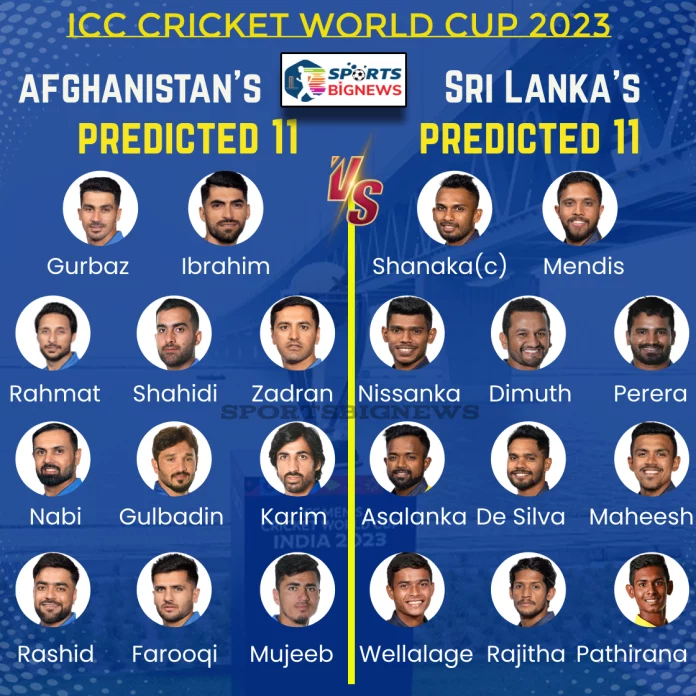 Cricket World Cup 2023: AFG vs SL, Dream11, Free Live Stream