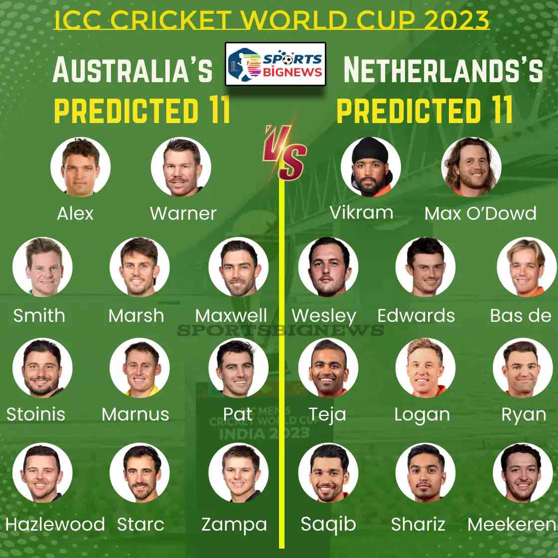 Cricket World Cup 2023: AUS Vs NED, Dream11 And Live Stream