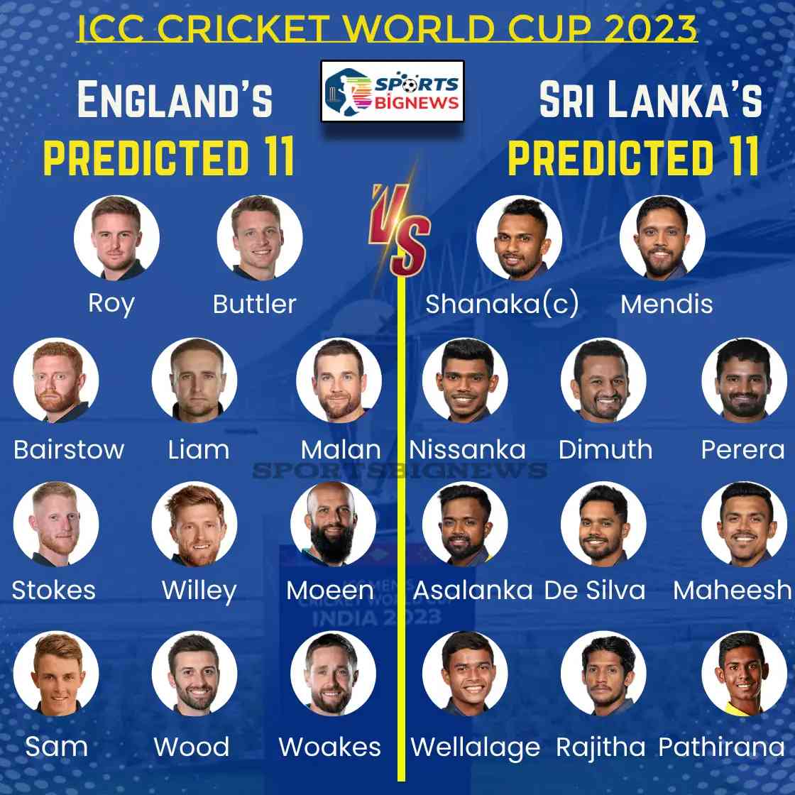 Cricket World Cup 2023: ENG Vs SL, Dream11 And live stream