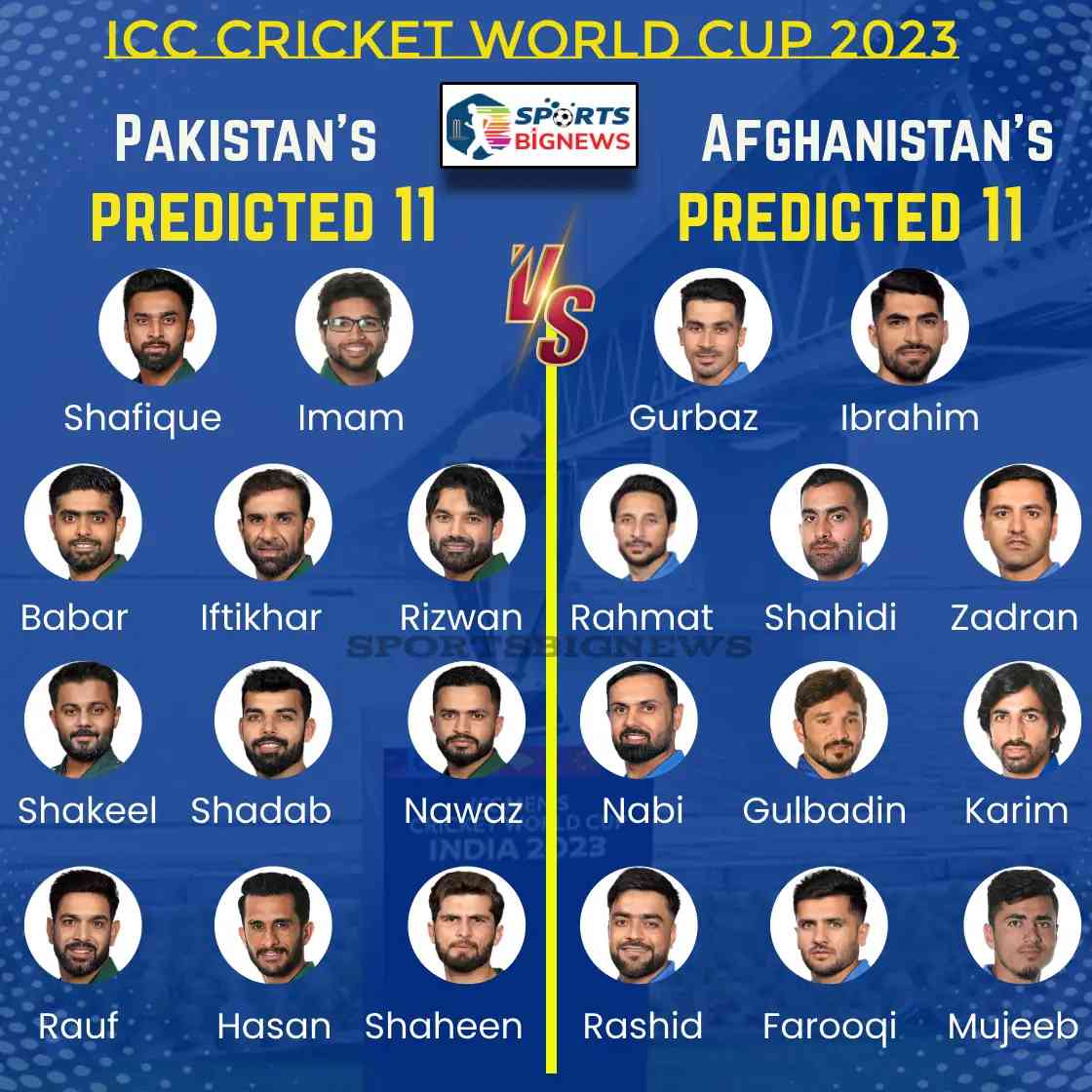 Cricket World Cup 2023: PAK Vs AFG, Dream11 And live stream