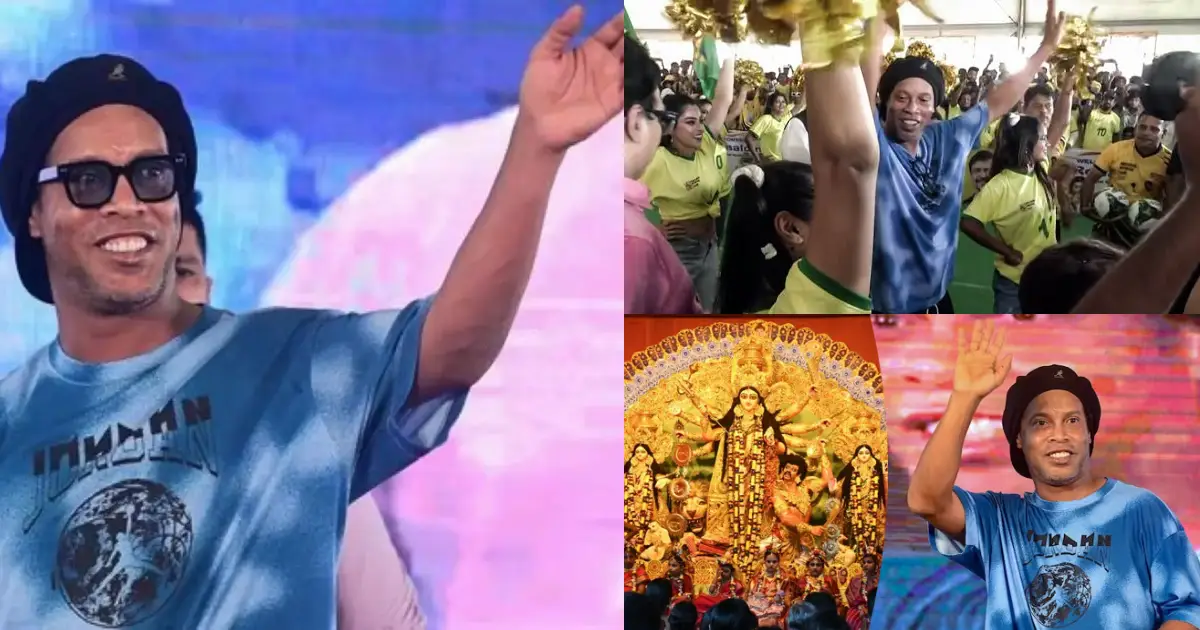 WATCH: Ronaldinho's Amazing Dance Moves During Durga Puja