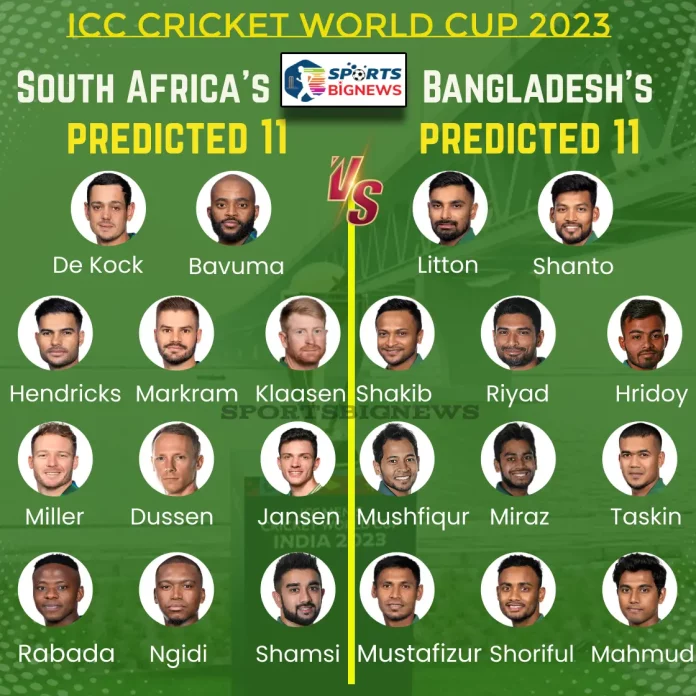 Cricket World Cup 2023: SA Vs BAN, Dream11 And Live Stream