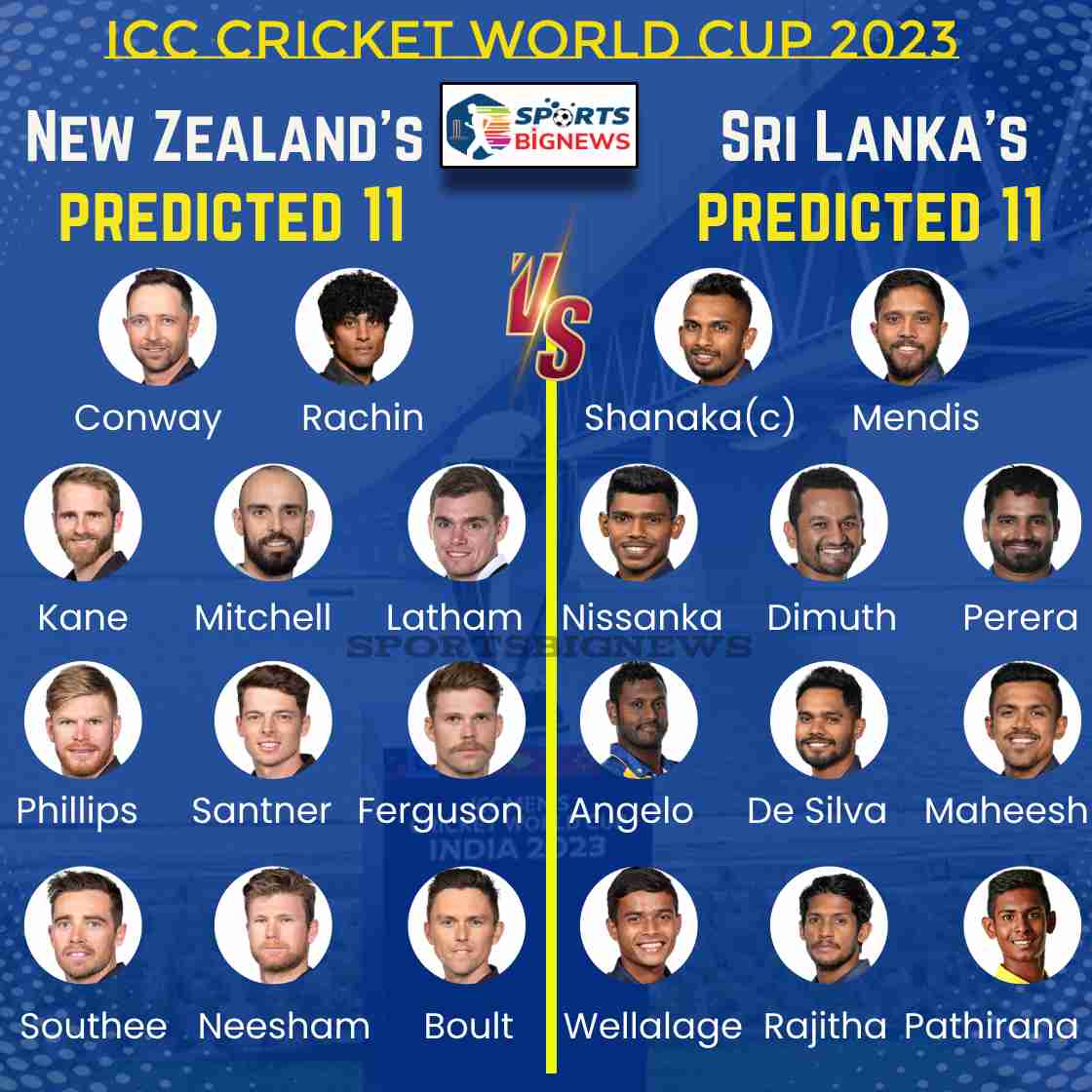 Cricket World Cup 2023: NZ vs SL Dream11, Free Live Stream Online