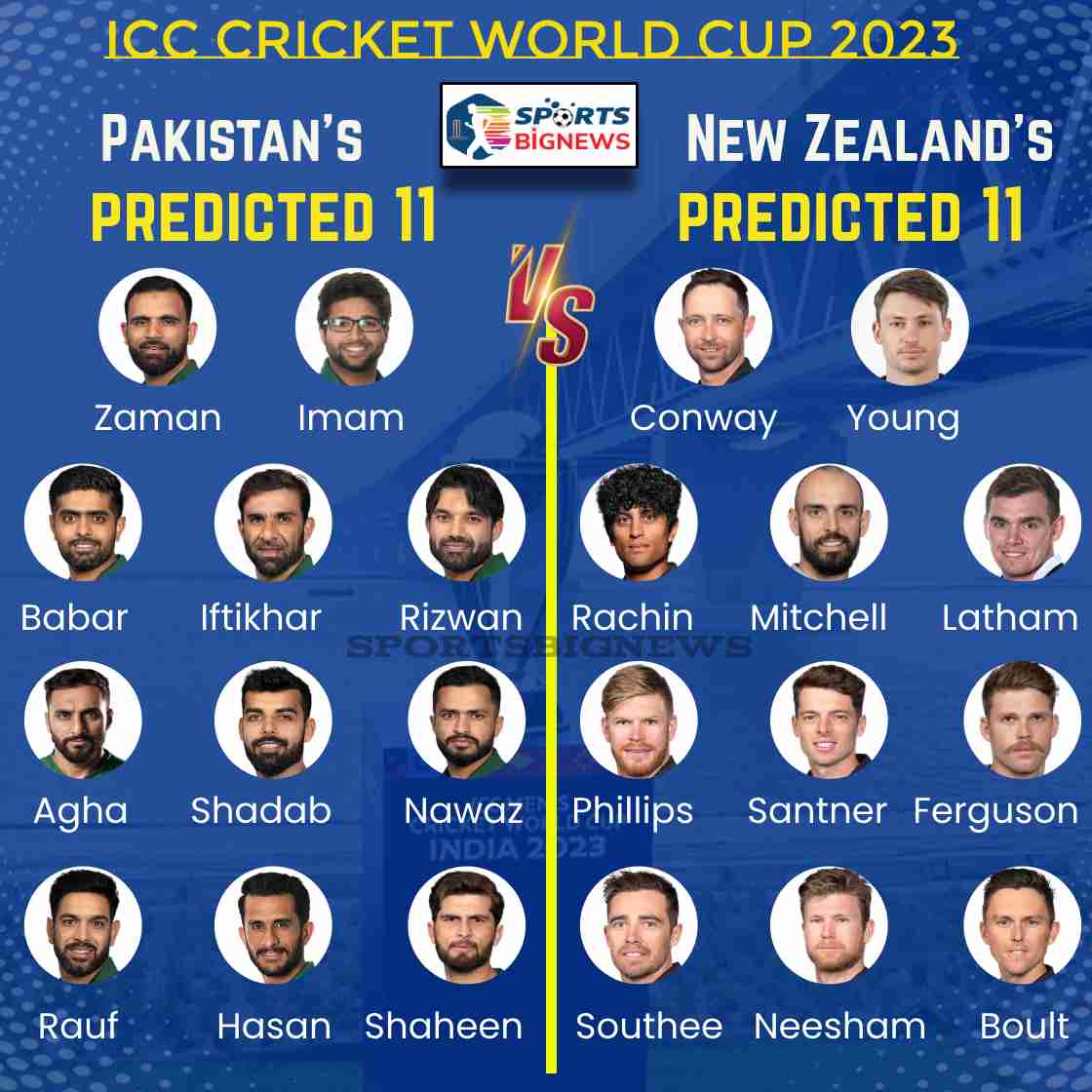 Cricket World Cup 2023: PAK Vs NZ, Dream11, Free Live Stream