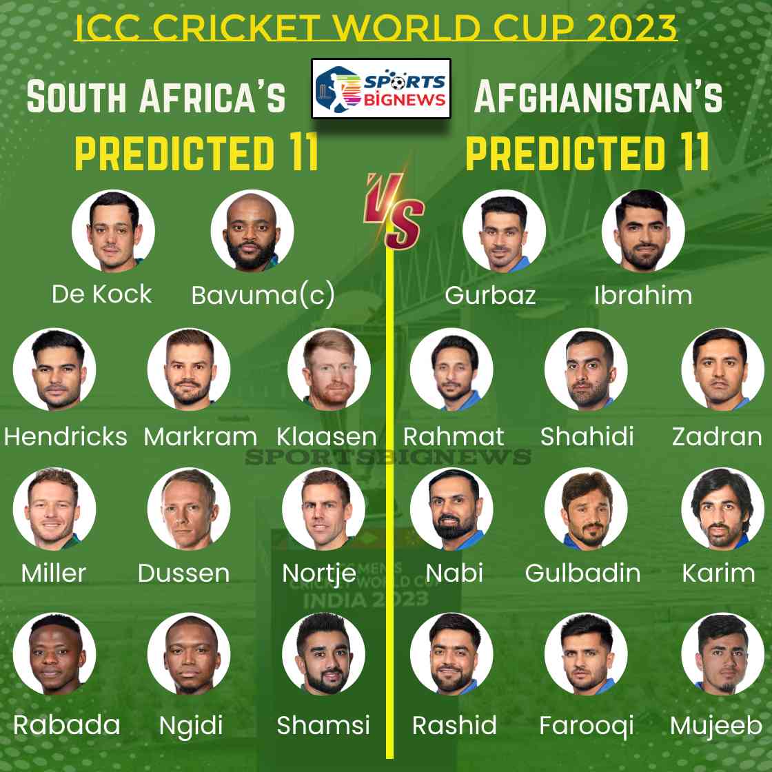 Cricket World Cup 2023: SA vs AFG Dream11, Free Live Stream