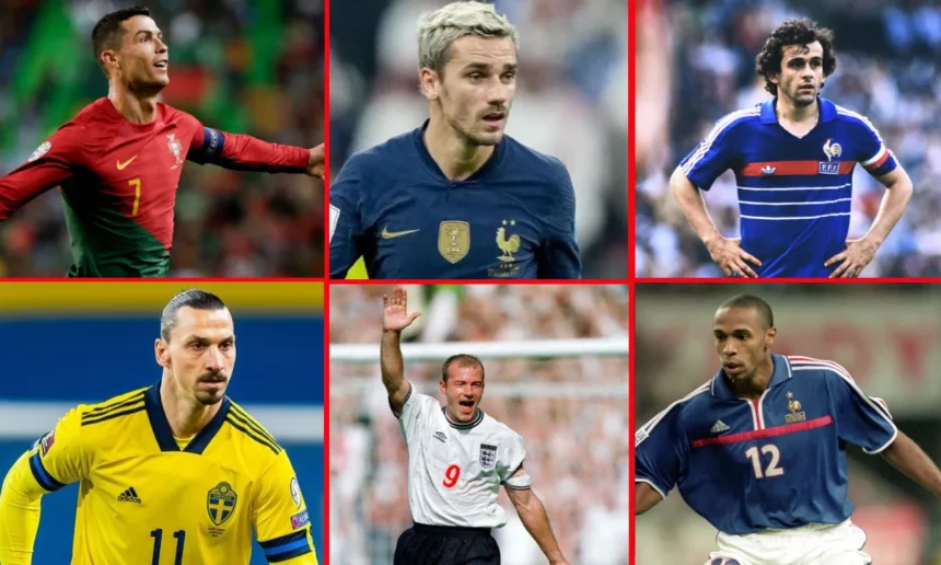 Top 10 highest goalscorers in Euro history