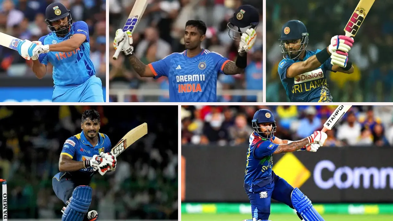 Top 5 players who scored most sixes in India Vs Sri Lanka T20Is