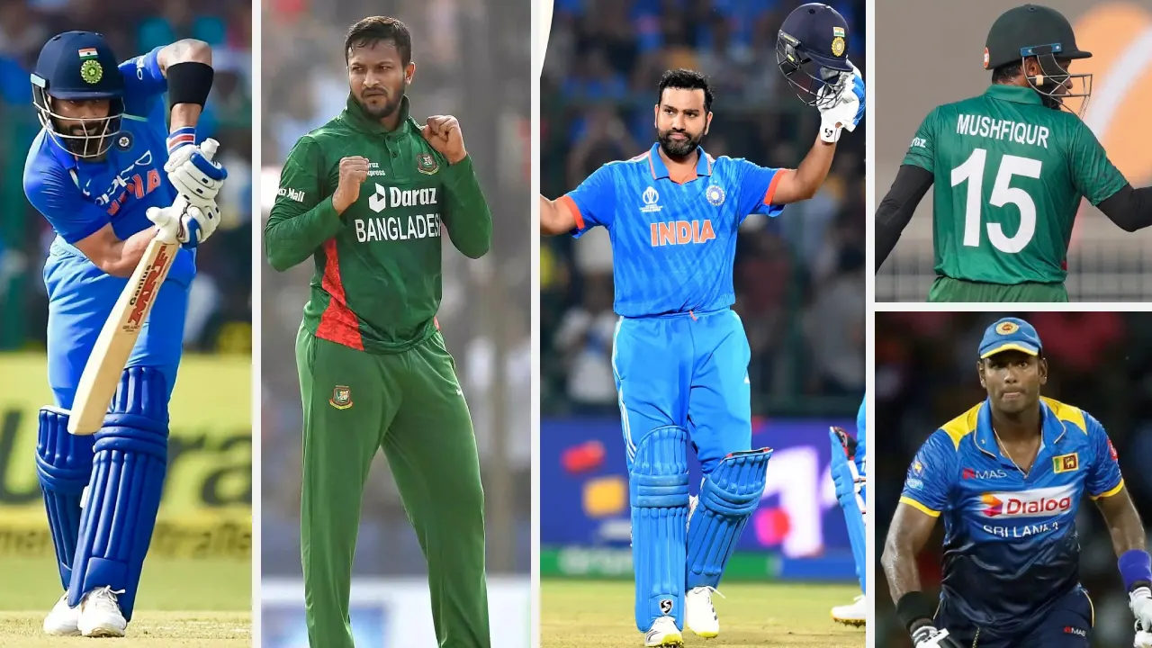 Top 5 players with most number of not-outs while chasing in ODIs