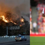 Former Arsenal player's million pounds home destroyed in LA wildfire