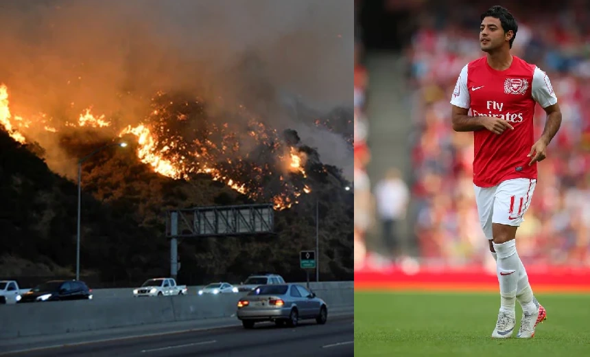 Former Arsenal player's million pounds home destroyed in LA wildfire