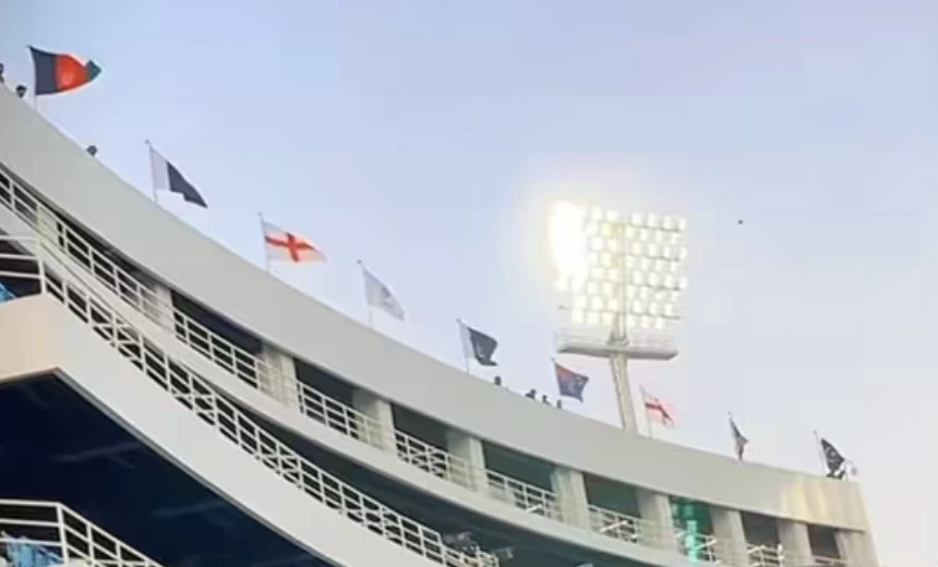 PCB removes the Indian flag from Karachi Stadium